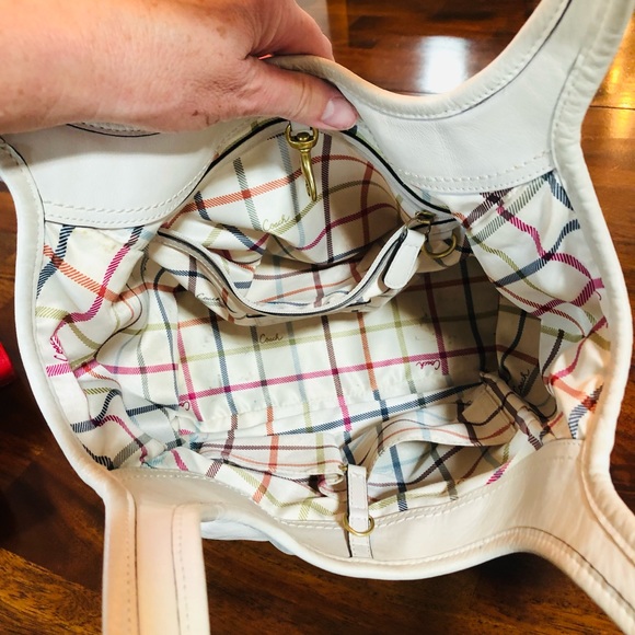 Authentic COACH TATTERSALL ERGO PLEATED LEATHER BAG HOBO - Picture 7 of 16